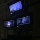 Video monitors on the set of The United States Vs. Billie Holiday.